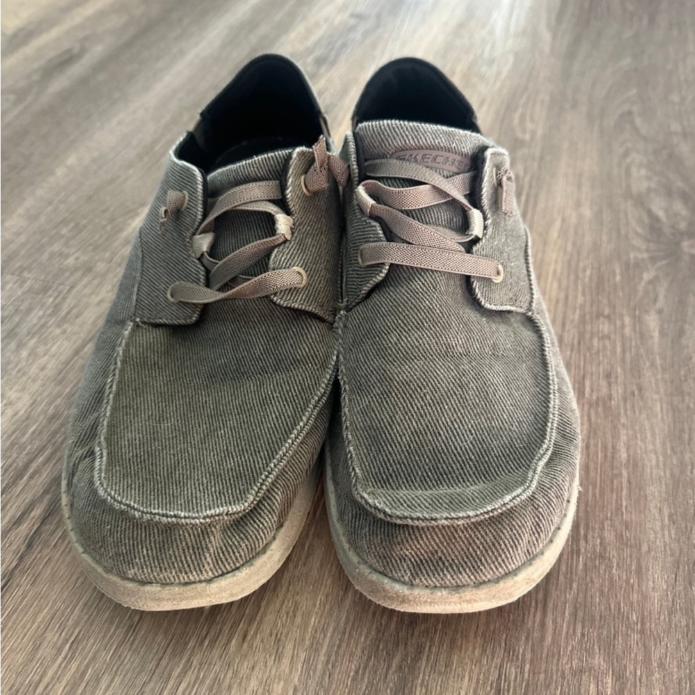 Skechers Men's Taupe Slip-On Loafers - Picture 2 of 2